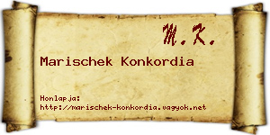Marischek Konkordia névjegykártya